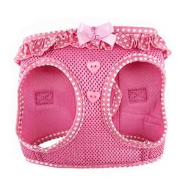 American River Choke Free Dog Harness Polka Dot Collection (Color: Pink Polka Dot, size: XX-Small)