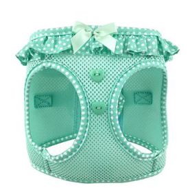 American River Choke Free Dog Harness Polka Dot Collection (Color: Teal Polka Dot, size: 2X/3X-Large)