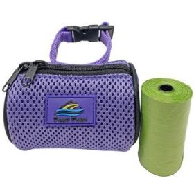 American River Dog Poop Bag Holder (Color: Paisley Purple, size: One Size)