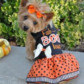 Halloween Dog Harness Dress (Color: Fab, size: large)