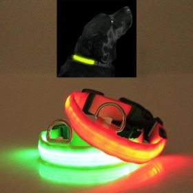 LED PET Safety Halo Style Dog Collar (Color: Orange, size: XL)