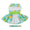 Pineapple Luau Dog Harness Dress with Matching Leash