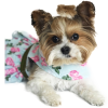 Pink Rose Dog Harness Dress with Matching Leash